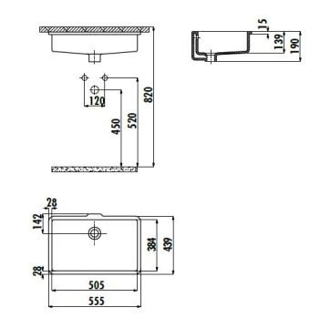 Creavit 40x52 Tezgahaltı Lavabo