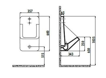 Creavit Ankastre Fotoselli Pisuar - Cappucino Mat