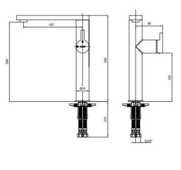 Eca Mina Yüksek Tip Lavabo Bataryası