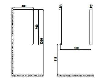 Creavit Pisuar Ara Bölme - Antrasit Mat