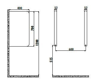 Creavit Pisuar Ara Bölme - Cappucino Mat