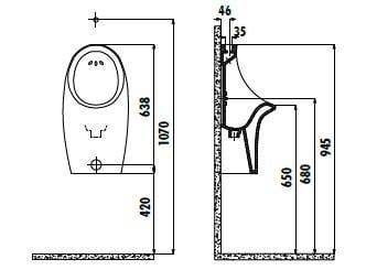 Creavit Üstten Su Girişli Pisuar