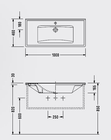 Serel Star 100x46 cm Etajerli Lavabo