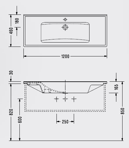 Serel Star 120x46 cm Etajerli Lavabo