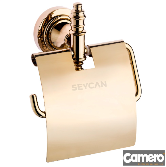 Camero Efes Kapaklı Tuvalet Kağıtlığı Gold