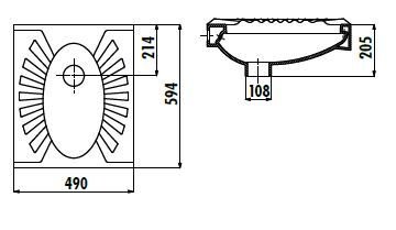 Creavit Omega Çevre Yıkamalı 50x60 cm Tuvalet Taşı