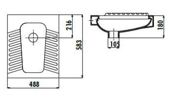 Creavit Çevre Yıkamalı 50x60 cm Tuvalet Taşı
