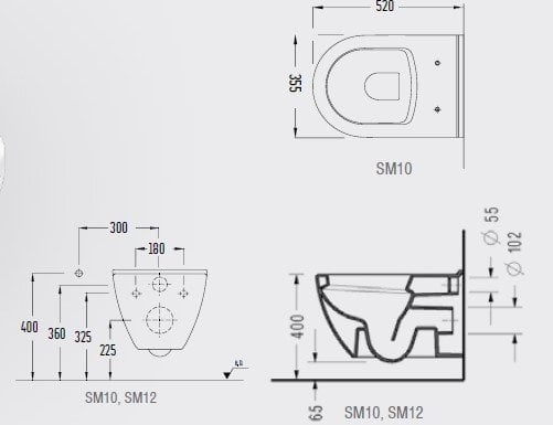 Serel Smart SM10 Asma Klozet SM10ODS110H