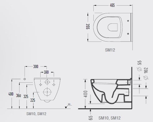 Serel Smart SM12 Asma Klozet SM12ODS110H