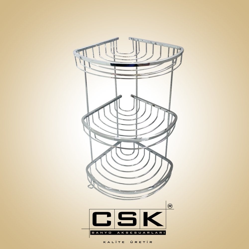 20x20 Deniz Üçlü Süngerlik Krom