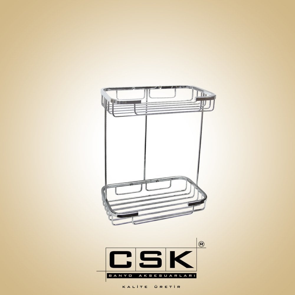 Kare İkili Süngerlik Krom