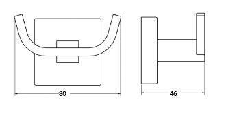 Aksu İkili Askılık Mat Siyah