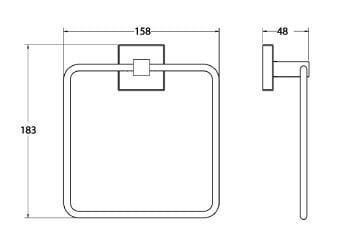 Aksu Halka Havluluk Mat Siyah