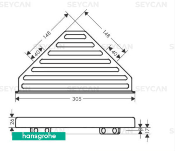 Hansgrohe AddStoris Bronz Köşe Süngerlik