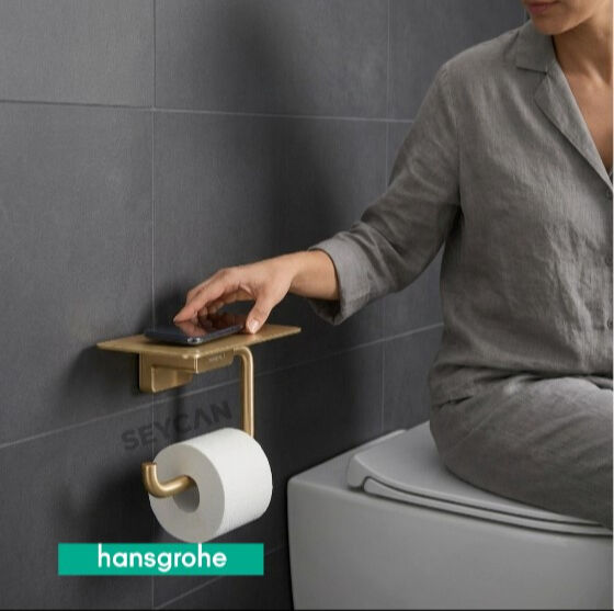 Hansgrohe AddStoris Bronz Raflı Tuvalet Kağıtlığı
