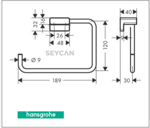 Hansgrohe AddStoris Bronz Halka Havluluk