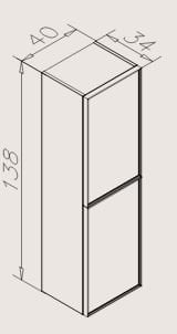 Orka Banyo Silver Collection Canada Boy Dolabı