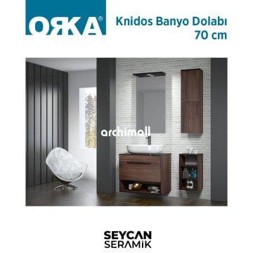 Orka Banyo Silver Collection Knidos 70 cm Banyo Dolabı