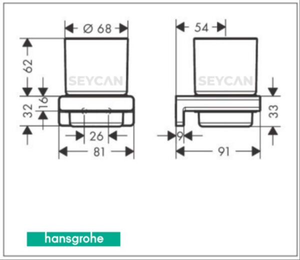 Hansgrohe AddStoris Bronz Diş Fırçalık