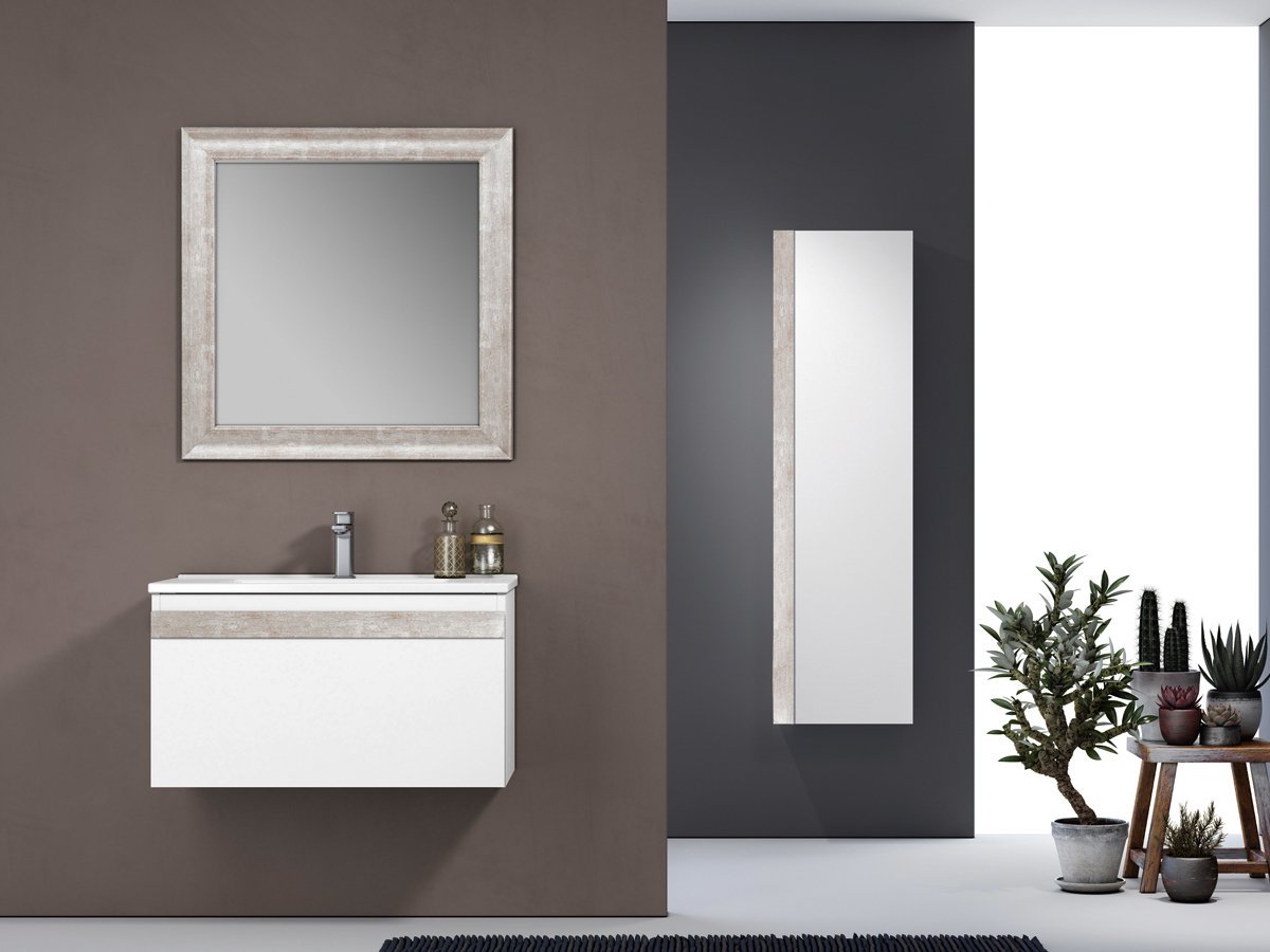 Orka Banyo Silver Collection Boston 80 cm Banyo Dolabı