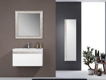 Orka Banyo Silver Collection Boston 80 cm Banyo Dolabı