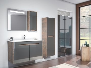 Orka Banyo Silver Collection Lago 100 cm Banyo Dolabı