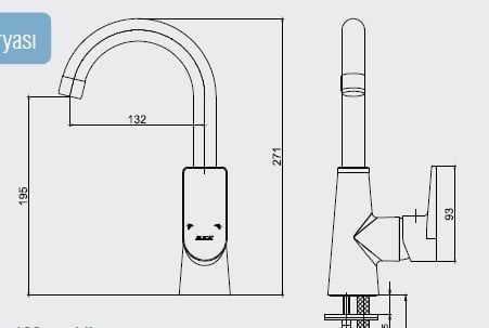 Eca Dalia Kuğu Lavabo Bataryası