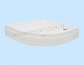 SANACRYL 95X95 PANELLİ DUŞ TEKNESİ Oval Düz(Kabuk+Ayak+Ön Panel) A-273