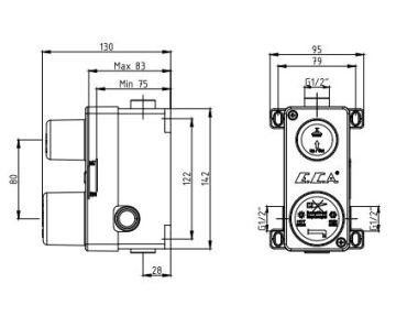 Eca Ankastre Banyo Bataryası Sıva Altı Grubu 2 Yollu