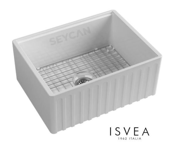 İsvea Ravenna 61 cm Tek Hazneli Seramik Evye