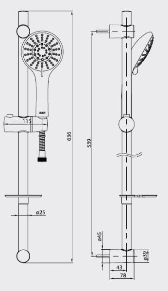 Eca Logica Hareketli Banyo Duş Takımı