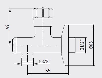 Eca Kromajlı Filtreli Ara Musluk