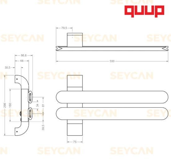 Quup Rifle 2 Dilim Inox Alüminyum Havlupan