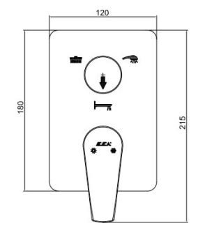 Eca Niobe Ankastre Banyo Bataryası Sıva Üstü Grubu 3 Yollu