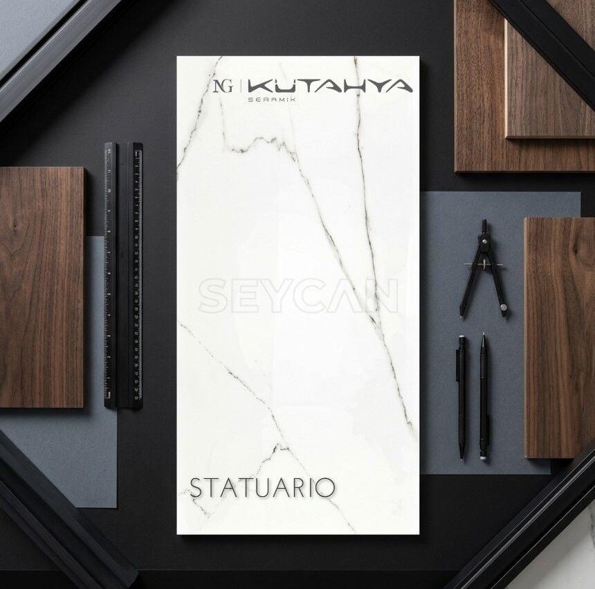 Kütahya 60x120 Statuario Parlak Nano