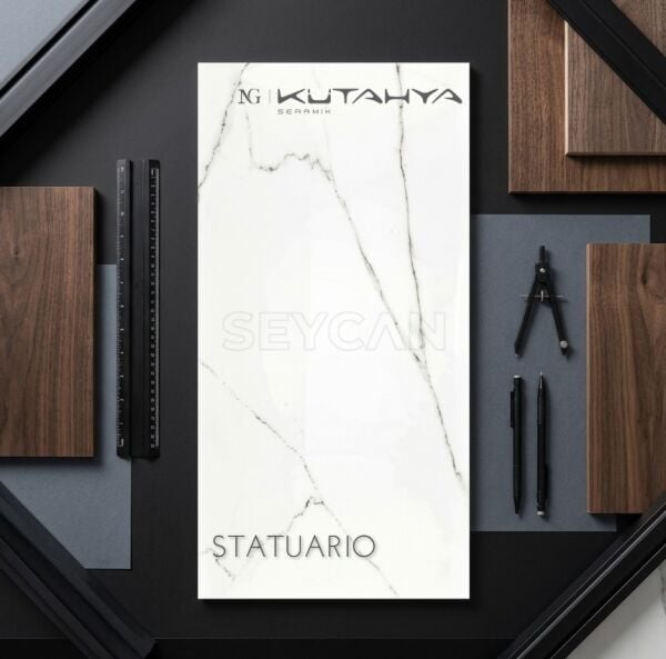 Kütahya 60x120 Statuario Parlak Nano