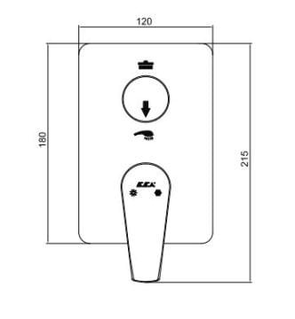 Eca Niobe Ankastre Banyo Bataryası Sıva Üstü Grubu 2 Yollu