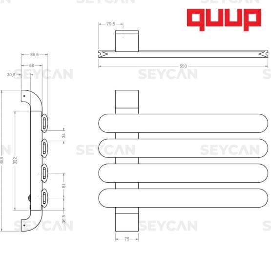 Quup Rifle 4 Dilim Alüminyum Havlupan