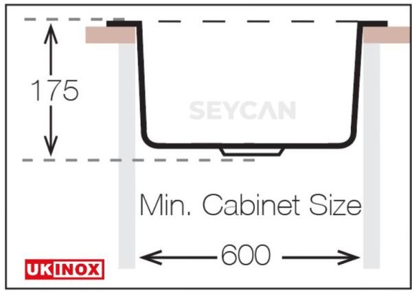 Ukinox Valente D-100 Beyaz Granit Evye