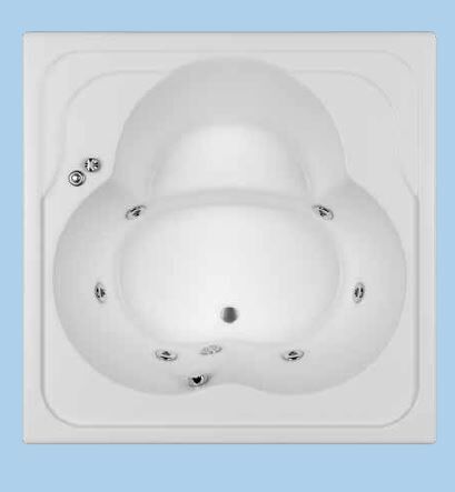 SANACRYL 150x150 AKRİLİK PANELLİ KÜVET (Kabuk+Ayak+Ön Panel+Yan Panel) A-453