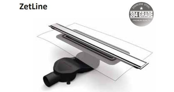 Evimetal Zetline Duş Kanalı 40 cm Yandan Çıkış