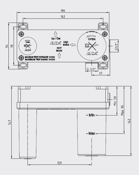 Eca Ankastre Lavabo Bataryası Sıva Altı Grubu