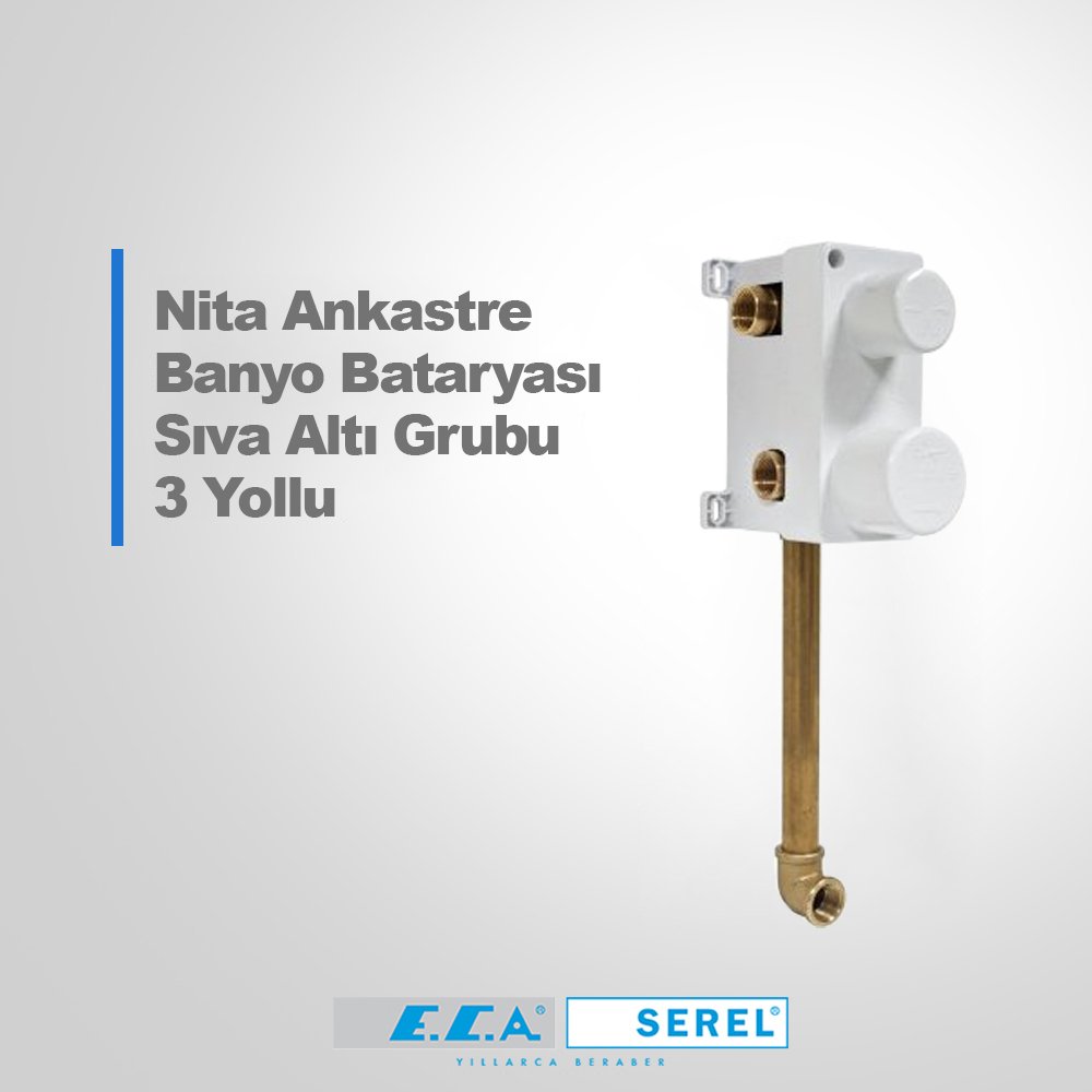 Eca Nita Ankastre Banyo Bataryası Sıva Altı Grubu 3 Yollu