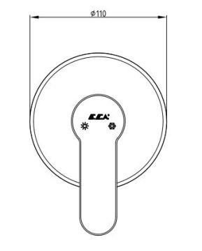 Eca Nita Ankastre Duş Bataryası Sıva Üstü Grubu