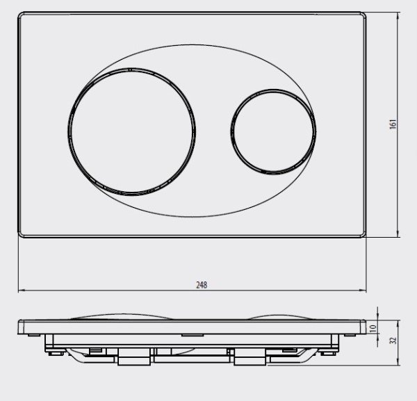 Serel Kumanda Paneli Mat Krom Metal Kaplama