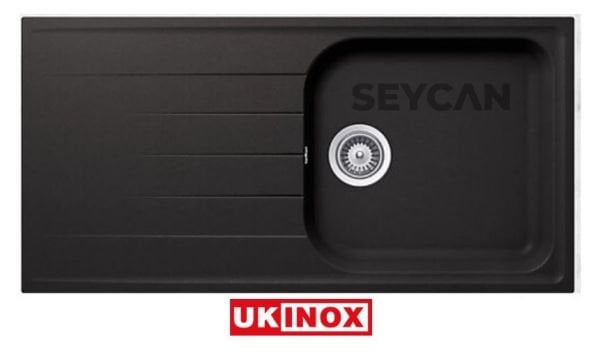 Ukinox Valente D-100 Siyah Granit Evye