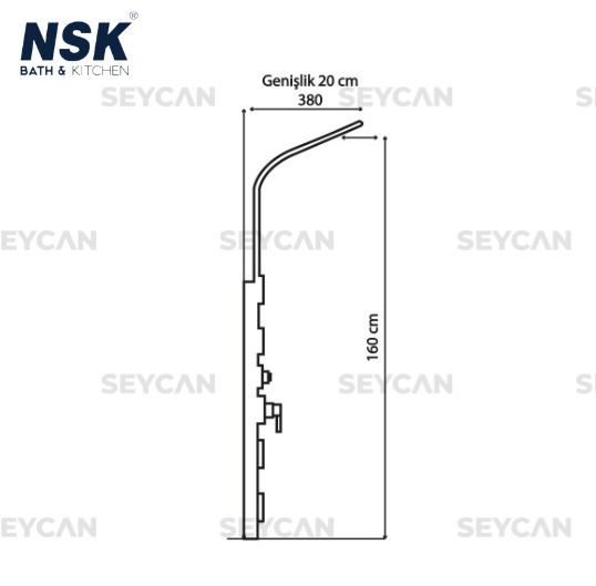 Nsk Krom Duş Paneli