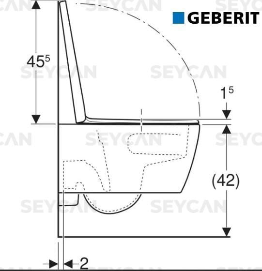Geberit iCon TurboFlush Asma Klozet + iCon Duroplast Soft Kapak