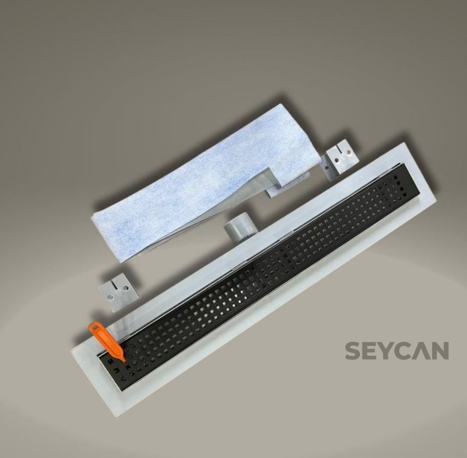 Say Çelik Optima 60 cm Siyah Duş Kanalı