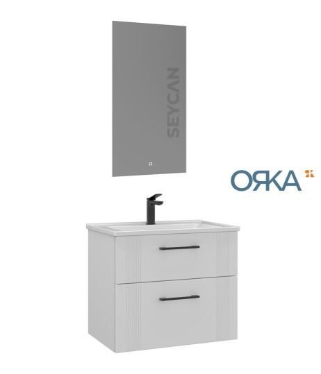 Orka Bari 65 Asma Banyo Dolabı LED Aynalı